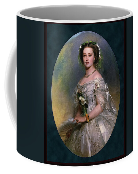 Victoria Princess Royal Coffee Mug featuring the digital art Victoria Princess Royal by Franz Xaver Winterhalter by Rolando Burbon