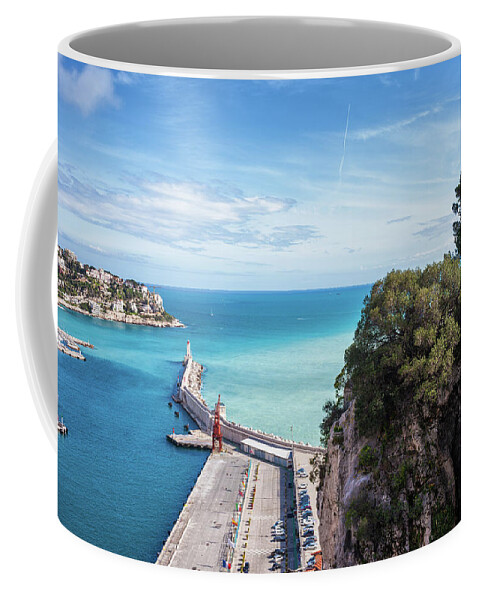 Nice Coffee Mug featuring the photograph View From Castle Hill To The Sea In Nice by Artur Bogacki