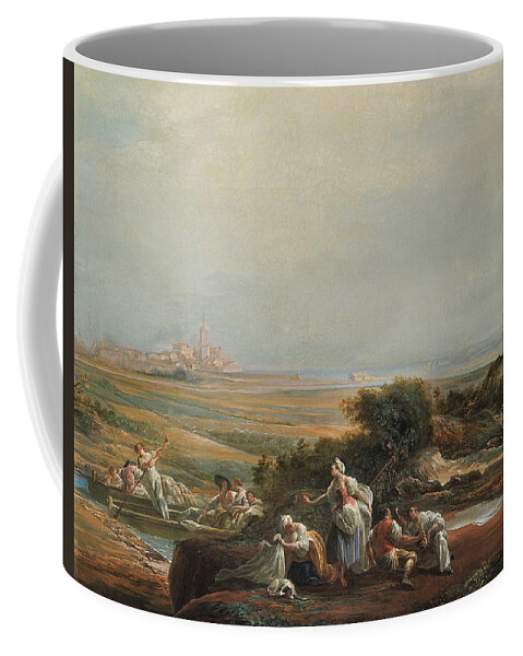 18th Century Art Coffee Mug featuring the painting View of Fuenterrabia by Luis Paret Y Alcazar