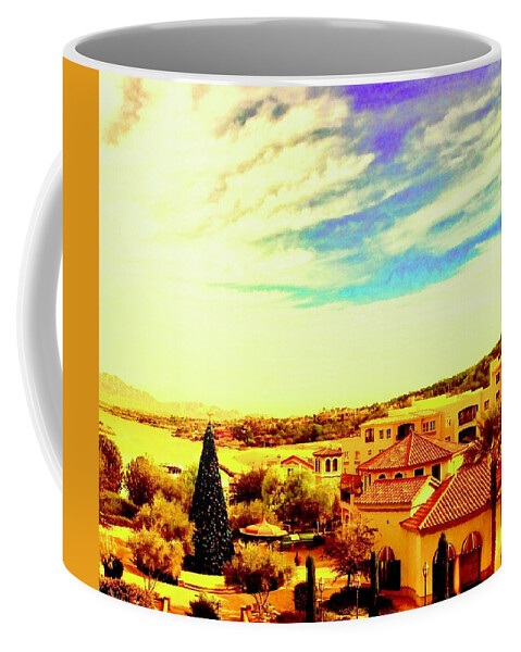 Old World Coffee Mug featuring the photograph Village Christmas by Debra Grace Addison