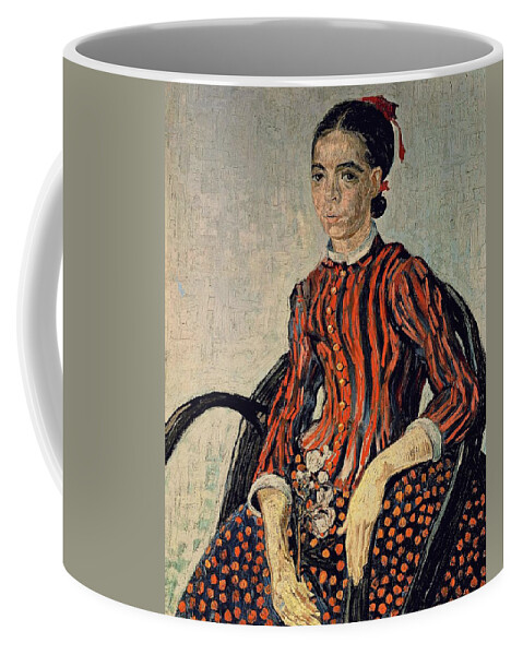 Oil On Canvas Coffee Mug featuring the painting VINCENT VAN GOGH La Mousme, 1888. Oil on canvas. National Gallery of Art, Washington DC. Author. by Vincent Van Gogh