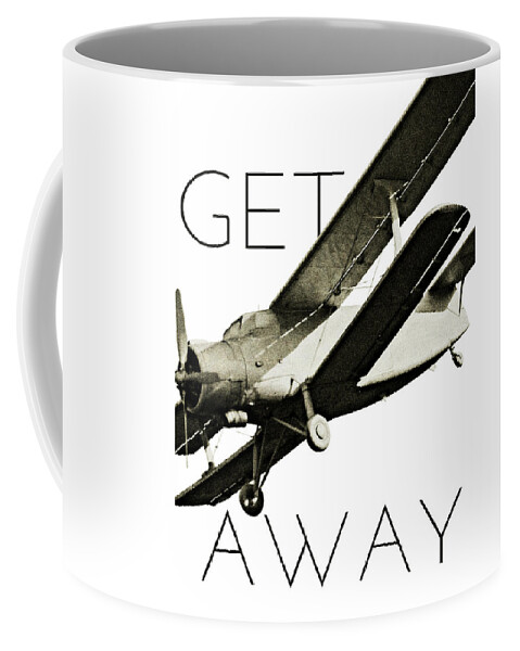 Vintage Coffee Mug featuring the mixed media Vintage Airplanes II by Michael Marcon