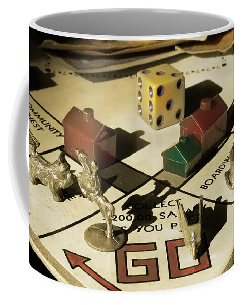 Monopoly Game Coffee Mug featuring the photograph Vintage Monopoly 2 by Mike Eingle
