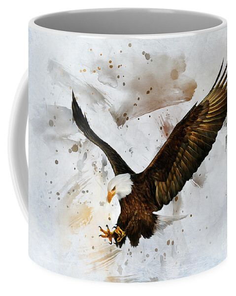Bird Coffee Mug featuring the digital art Voice of The Eagle by Ian Mitchell