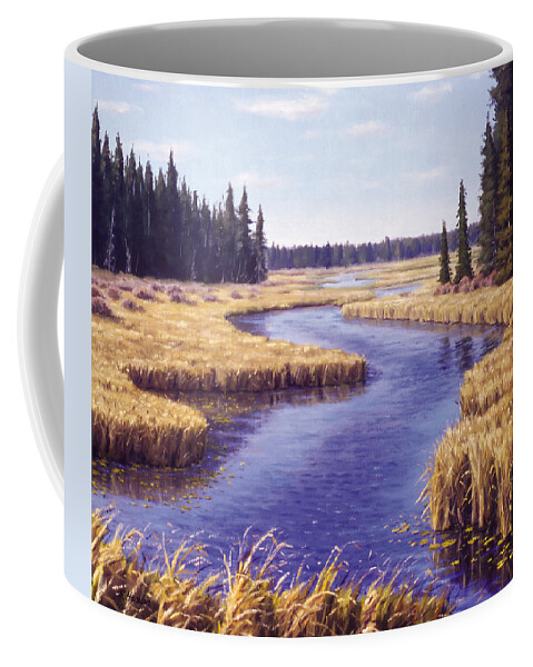 Landscape Coffee Mug featuring the painting Voyagers Trail by Rick Hansen