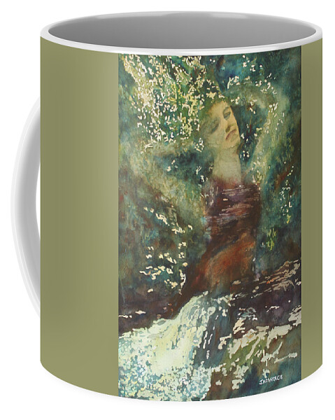 Nymph Coffee Mug featuring the painting Waking Forest by Jenny Armitage