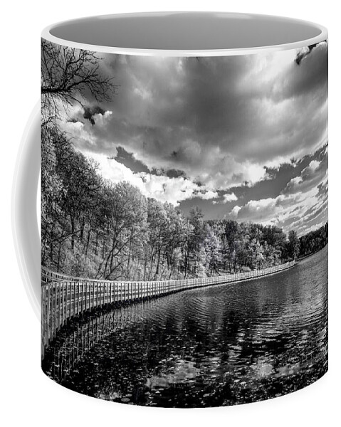 Black Coffee Mug featuring the photograph Walking Bridge by Bill Frische