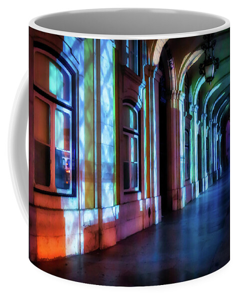 Rainbow Coffee Mug featuring the photograph Walking in a rainbow gallery by Micah Offman