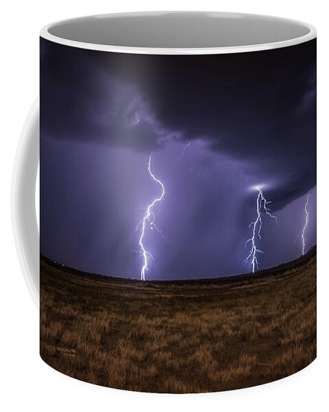 Lightning Coffee Mug featuring the photograph Walking the Line by Aaron Burrows