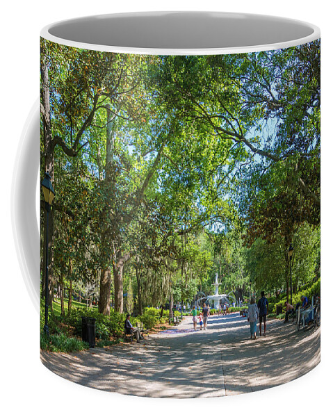 Old Coffee Mug featuring the photograph Walkway into Forsyth Park by Darryl Brooks