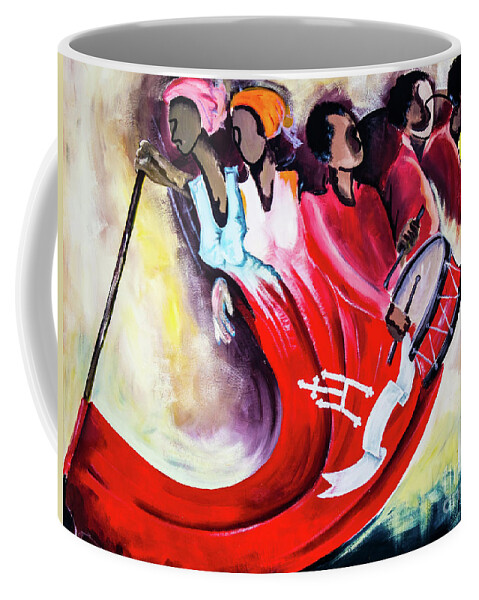 Mural Coffee Mug featuring the photograph Wall painting in Fogo, Cape Verde by Lyl Dil Creations