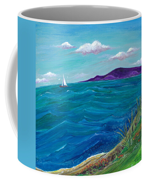 Seascape Painting Coffee Mug featuring the painting Wanderlust by Tanielle Childers