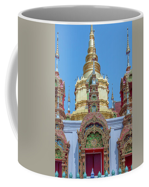 Scenic Coffee Mug featuring the photograph Wat Ban Kong Phra That Chedi Window DTHLU0504 by Gerry Gantt