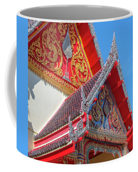 Scenic Coffee Mug featuring the photograph Wat Luang Sumang Khlaram Phra Wihan Gables DTHSSK0025 by Gerry Gantt