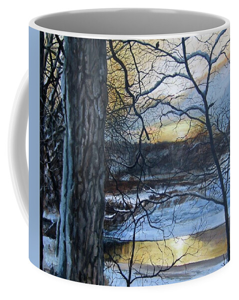 Coffee Mug featuring the painting Watcher by William Brody