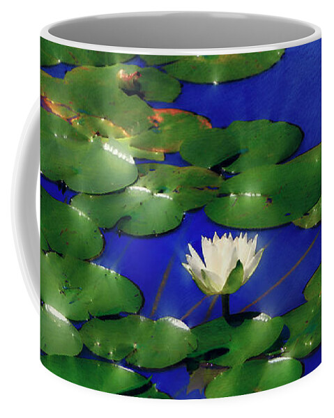 Zen Coffee Mug featuring the digital art Water Lily Watercolor III by Marianne Campolongo