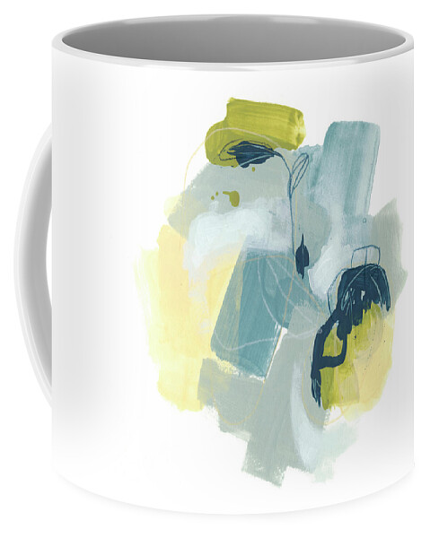 Abstract Coffee Mug featuring the painting Water Motion Iv by June Erica Vess