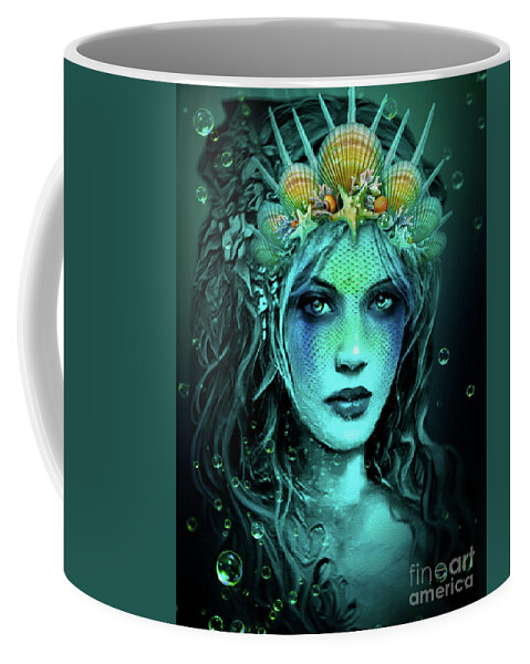 Surreal Coffee Mug featuring the digital art Water Queen by Kathy Kelly