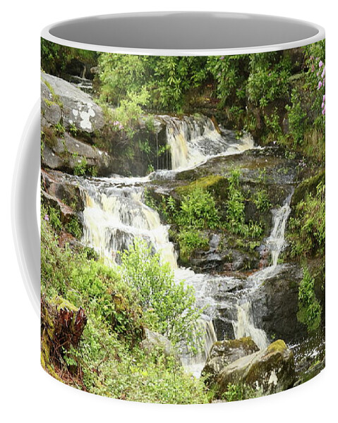 Waterfall Coffee Mug featuring the photograph Waterfall And Gardens by Jeff Townsend