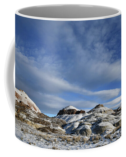 Ruby Mountain Coffee Mug featuring the photograph Waves of Clouds over Ruby Mountain by Ray Mathis
