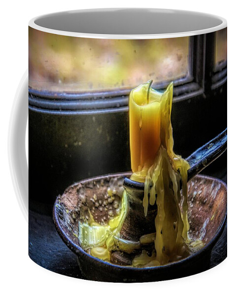 Candle Coffee Mug featuring the photograph Wax Sculpture by Jack Wilson