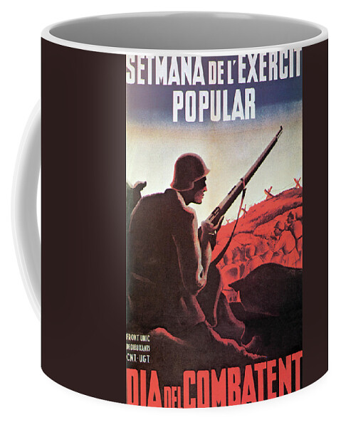 Spain Coffee Mug featuring the painting Week of the Popular Army, Day of the Fighter! by General Union of Workers