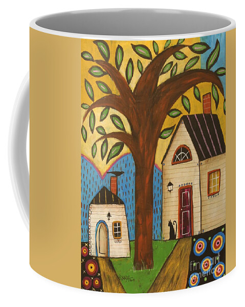 Houses Painting Coffee Mug featuring the painting Welcome Spring by Karla Gerard