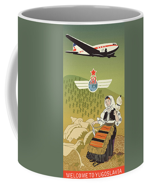 Yugoslavia Coffee Mug featuring the digital art Welcome to Yugoslavia by Long Shot