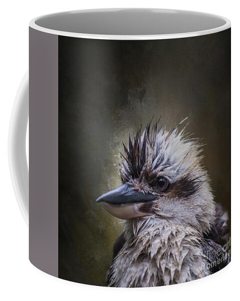 Kookaburra Coffee Mug featuring the photograph Wet Bird by Eva Lechner
