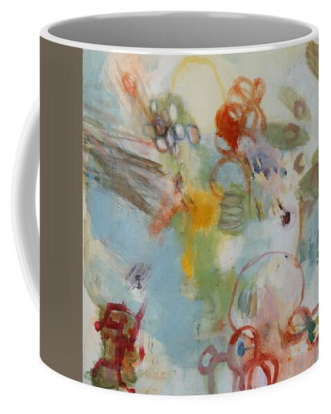 Abstract Coffee Mug featuring the painting Early Morning Whimsy by Janet Zoya
