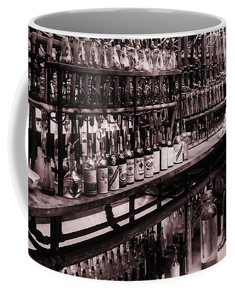 Old Coffee Mug featuring the photograph Whiskey Test Lab 1914 by Doc Braham