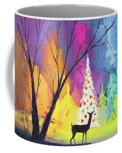 Christmas Coffee Mug featuring the photograph White Christmas Tree by Munir Alawi