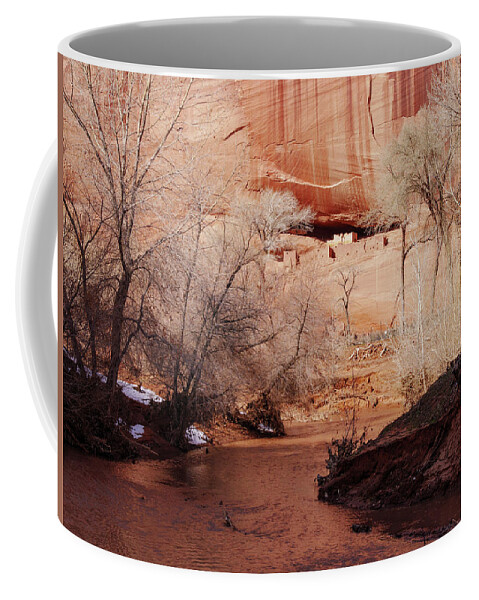 Ancestral Puebloan Coffee Mug featuring the photograph White House Ruin and Chinle Creek by Todd Bannor