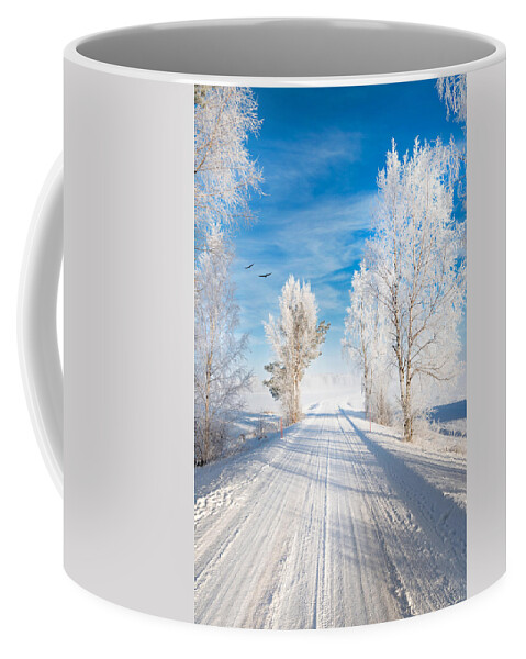 Snow Coffee Mug featuring the photograph White Morning by Philippe Sainte-Laudy