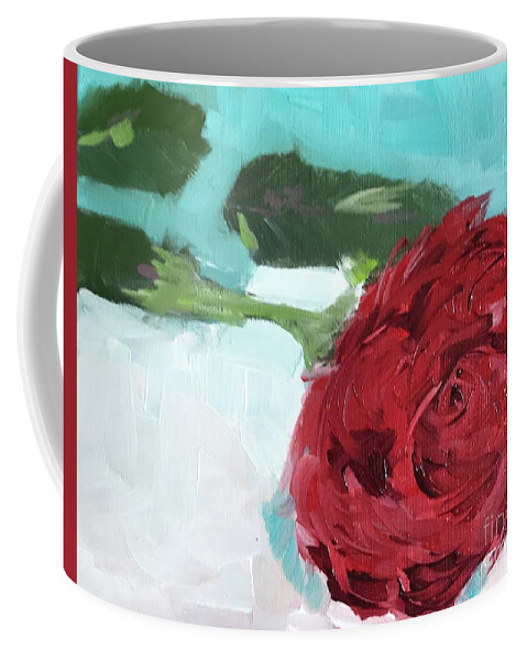 Original Art Work Coffee Mug featuring the painting Wild Rose by Theresa Honeycheck