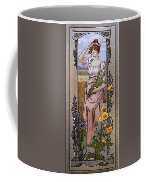 Wildflowers Coffee Mug featuring the painting Wildflowers by Elisabeth Sonrel by Rolando Burbon