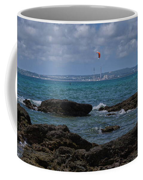 Wind Surfing Coffee Mug featuring the photograph Wind Powered by Eric Hafner