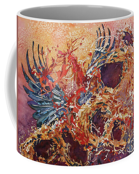 Empty Nest Coffee Mug featuring the painting Wings of Home Empty Nest III by Jenny Armitage