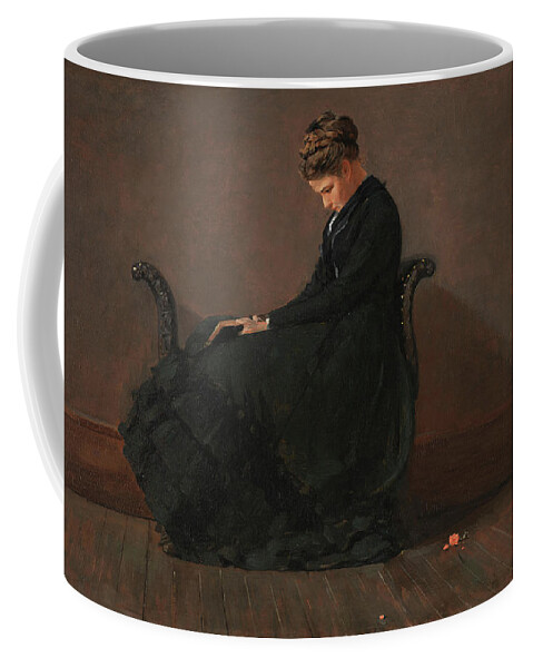 Oil Coffee Mug featuring the painting Winslow Homer -Boston, 1836-Proust Neck, 1910-. Portrait of Helena de Kay -ca. 1872-. Oil on pane... by Winslow Homer -1836-1910-