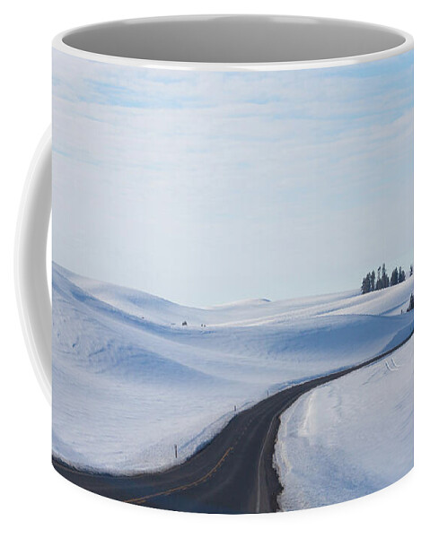 Winter Coffee Mug featuring the photograph Winter Country Road 2 by Tatiana Travelways