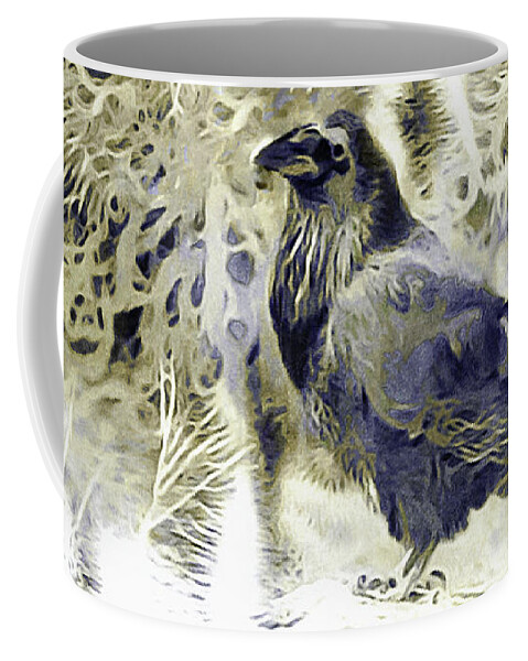Winter Is Coming Coffee Mug featuring the mixed media Winter is Coming by Susan Maxwell Schmidt