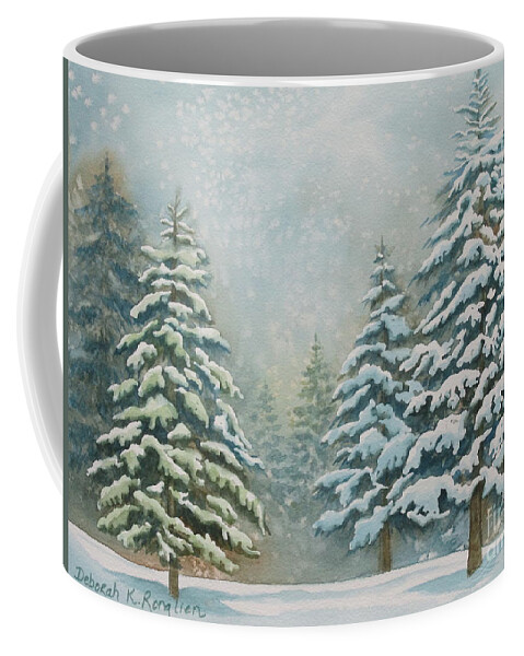 Winter Coffee Mug featuring the painting Winter Serenity by Deborah Ronglien