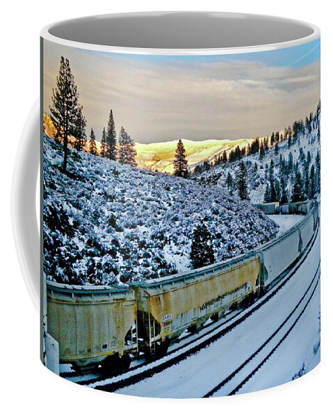 Winter Train Coffee Mug featuring the photograph Winter Train by Neil Pankler