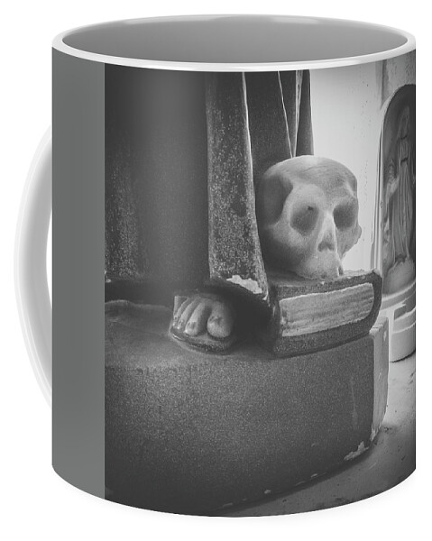 New Mexico Coffee Mug featuring the photograph Wisdom and Human Mortality by Mary Lee Dereske