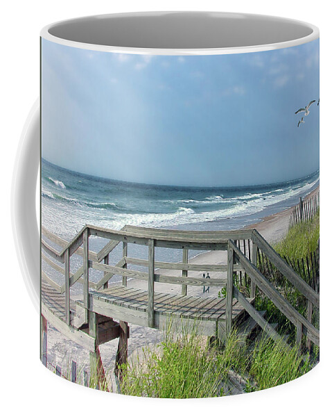 Beach Coffee Mug featuring the photograph Wish You Were Here by Michael Frank