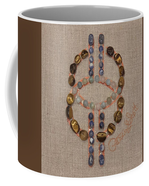 Adinkra Coffee Mug featuring the mixed media With Time by Patrice Scott