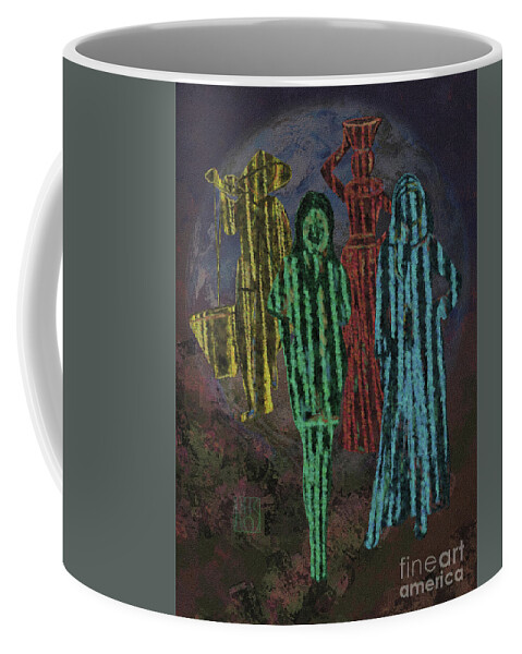 Earth Coffee Mug featuring the painting Woman of the World by Horst Rosenberger