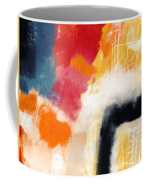 Abstract Coffee Mug featuring the mixed media Wonderland 4- Art by Linda Woods by Linda Woods