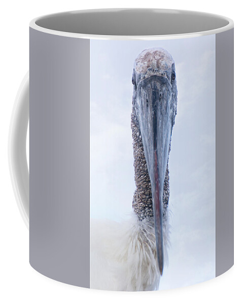 Wood Stork Coffee Mug featuring the photograph Wood Stork Says Hi by Mark Andrew Thomas