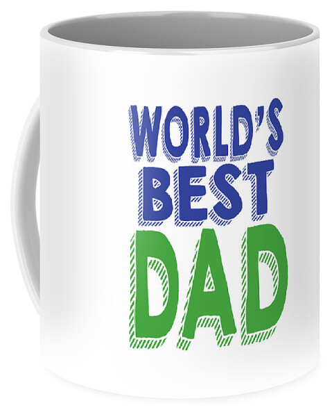World Coffee Mug featuring the mixed media World's Best Dad by Sd Graphics Studio